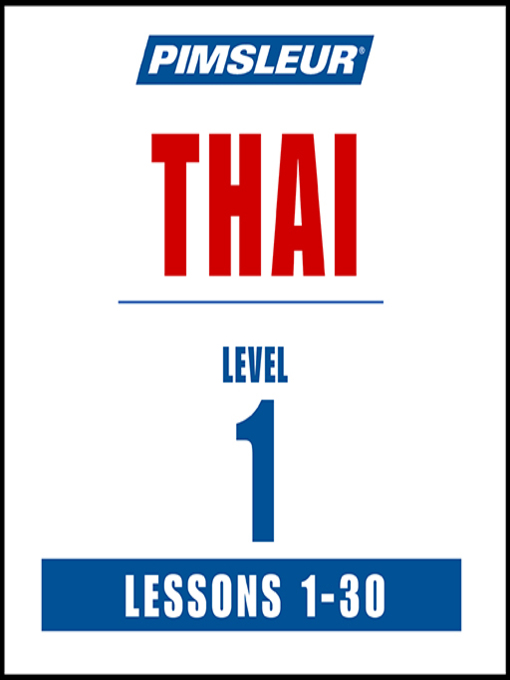 Title details for Pimsleur Thai Level 1 by Pimsleur - Available